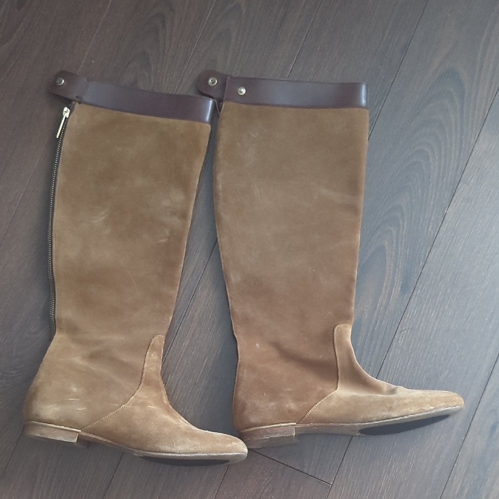 Caroline Herrera Suede Leather Riding Boots - Picture 4 of 16